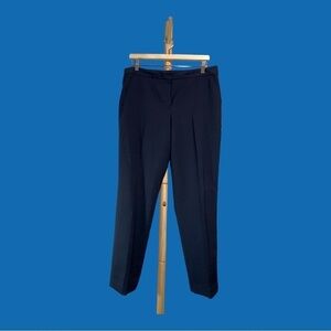 Tahari Women’s Dress Pants Navy Blue with Subtle Striped Pattern, US Size 12